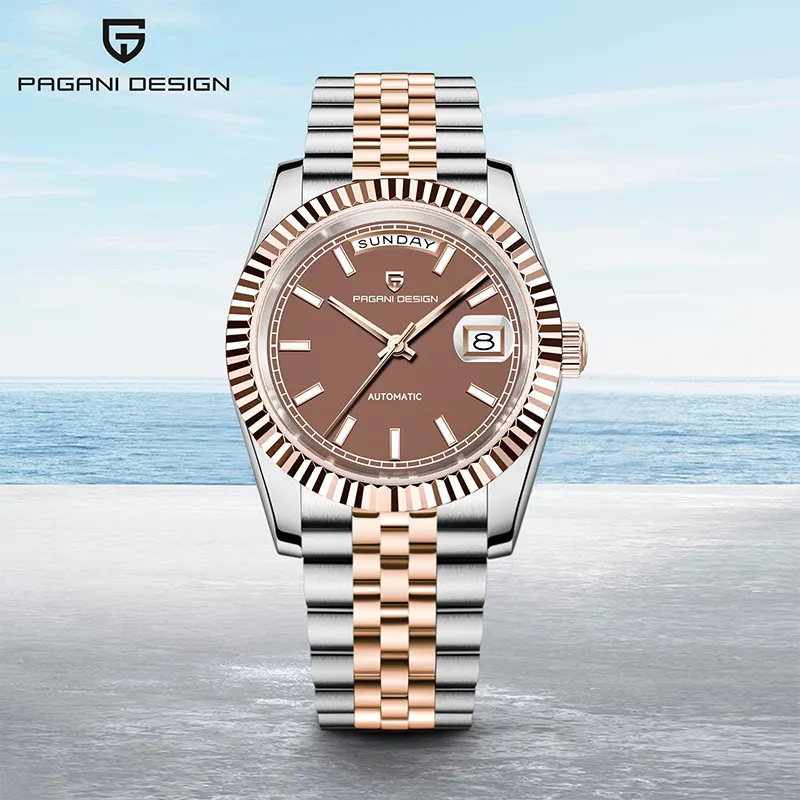 Pagani Design Day-Date  Two-tone Automatic Men's Watch- PD-1752